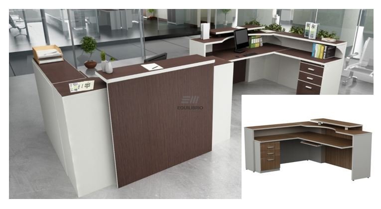 EQU-RECTA-L: Repción Recta en L :: Equilibrio Modular - Amplio catalogo en muebles y mobiliario de oficina para todo Mexico.