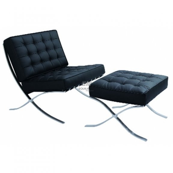 Retro2: SILLA BARCELONA Y OTTOMAN :: Equilibrio Modular - Amplio catalogo en muebles y mobiliario de oficina para todo Mexico.