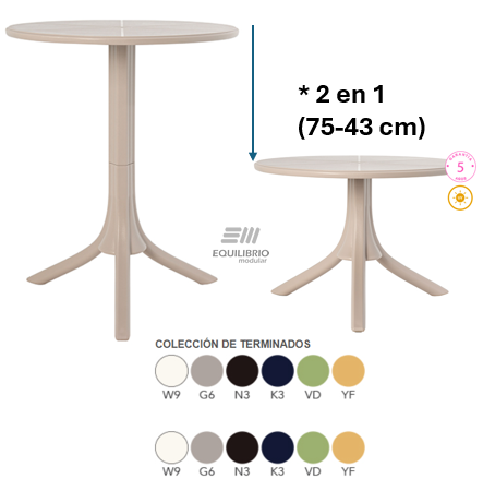 : SEATLE Mesa Exterior :: Equilibrio Modular - Amplio catalogo en muebles y mobiliario de oficina para todo Mexico.